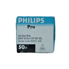 Philips 50W 12V 2800K 25° BA15D Şeffaf Cam Halojen Çanak Ampul