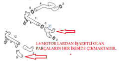 OPEL VECTRA C DEVİRDAİM BAYPAS HORTUMU, 6336067