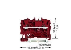 2002-1203 2,5mm² Kırmızı Ray Klemens