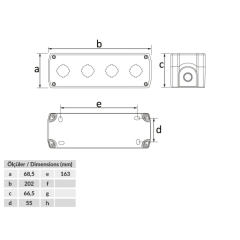 Bemis 4`LÜ IP44 Siyah Buton Kutusu BT3-4000-0002
