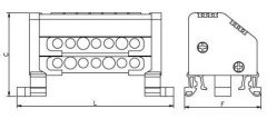 2 Kutuplu Dağıtıcı Ünite 12x7mm² 7 Delikli 160A