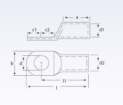 SQ 10-M8 Standart Tip (SKP) Sıkmalı Kablo Pabucu