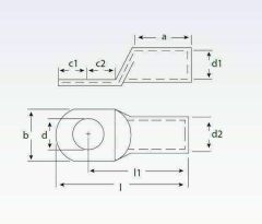 SQ 240-M16 Standart Tip (SKP) Sıkmalı Kablo Pabucu