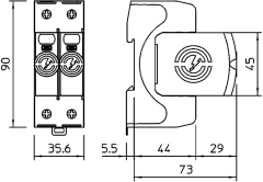 TİP 1+2 Parafudr 1-Kutuplu + NPE V50+1+NPE-280 (280V) - 5093522