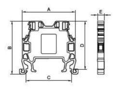 1,5mm² Vida Bağlantılı Ray Klemens