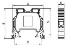 6mm² Vida Bağlantılı Ray Klemens