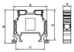 10mm² Vida Bağlantılı Ray Klemens