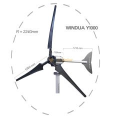 Windua Y4000 4 KW Rüzgar Türbini 12/24/48 Volt Yatay Eksen