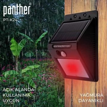 Panther Sensörlü Vahşi Hayvan Kovucu Solar Sokak Lambası PT-K24