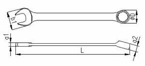İZELTAŞ Kombine Anahtar Uzun Boy 24 mm