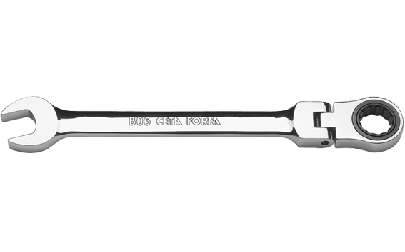 CETA FORM B06-18 C-Gear Cırcırlı Kombine Anahtar 18 mm (Mafsallı)