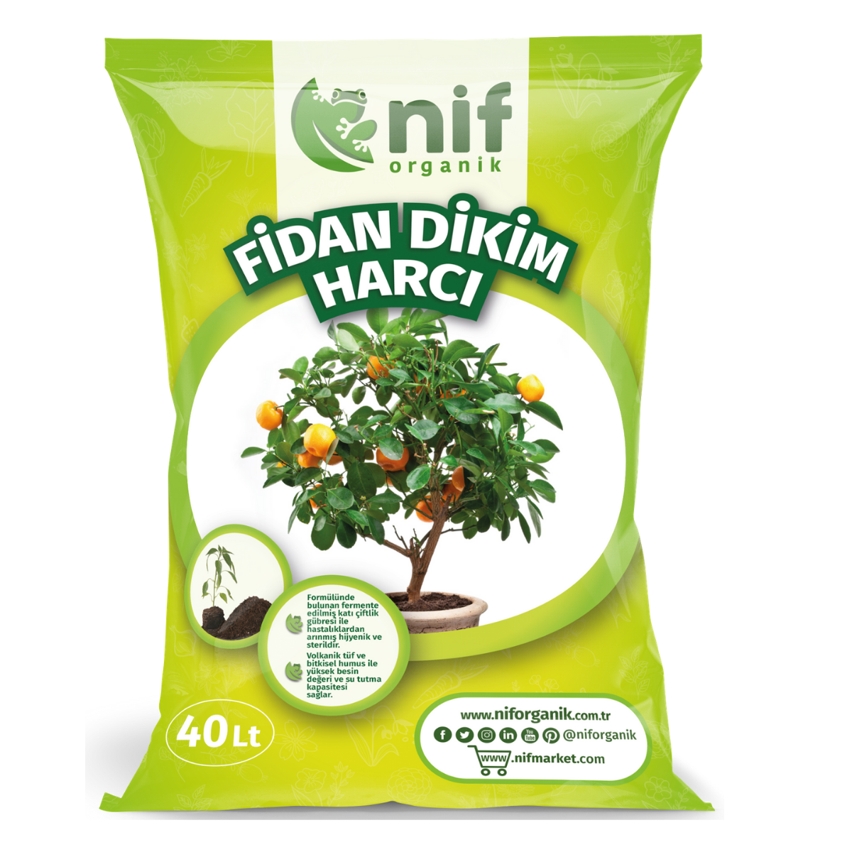 Fidan Dikim Harcı 40 L  * 40 Adet - 1 PALET Fidan Dikim Toprağı