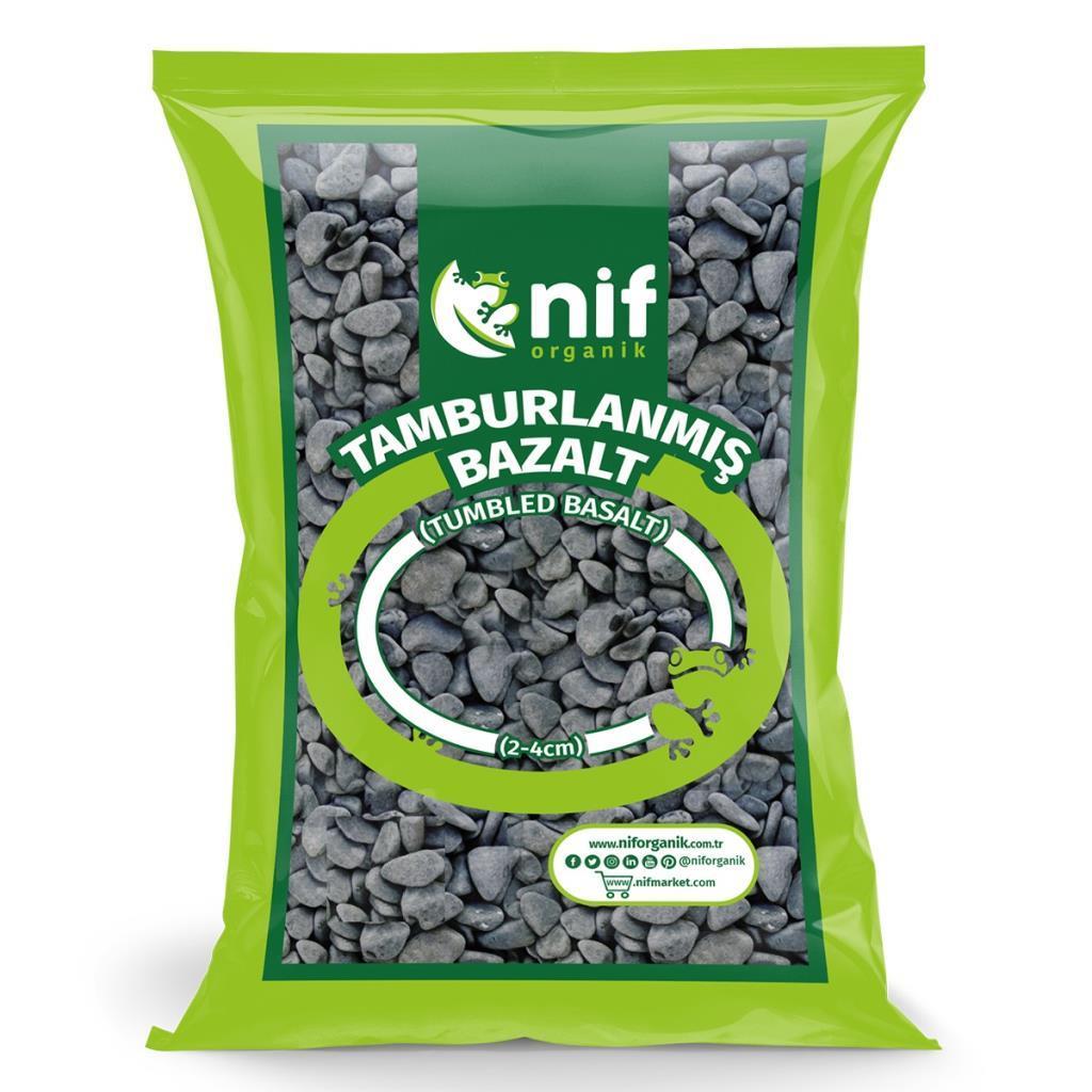 Nif Organik Tamburlanmış Bazalt 2-4 cm 20 Kg - Dekoratif ve Doğal