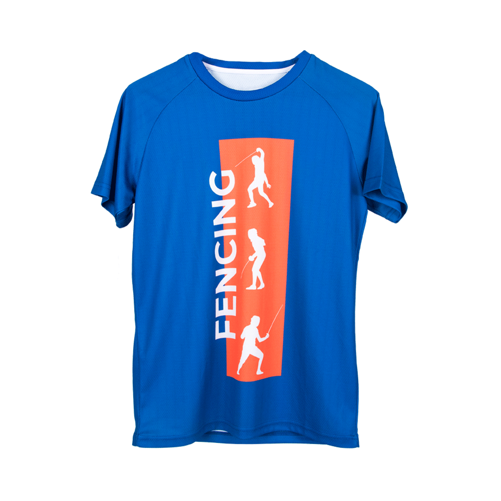Eskrimci - Mavi Baskılı T-Shirt