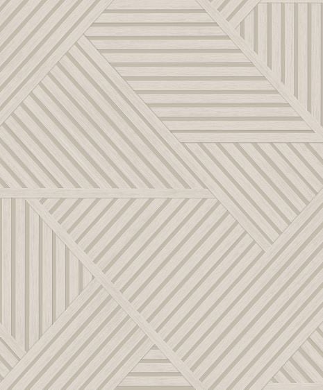 Modern Geometrik Krem Ahşap Panel Tasarım Duvar Kağıdı