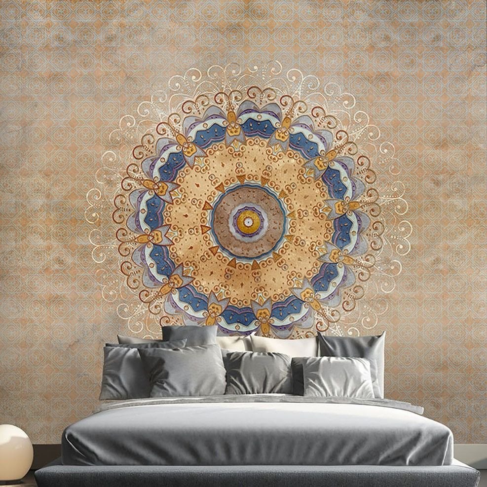 Blue Minsk Mandala Duvar Kağıdı