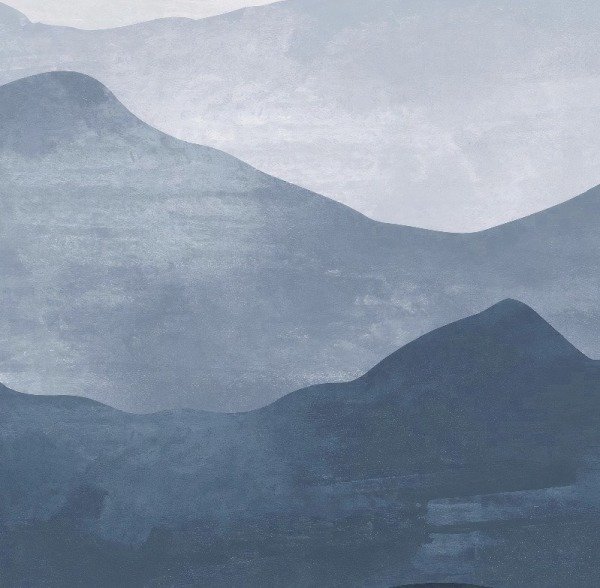 Mavi Lacivert Dağlar Duvar Kağıdı