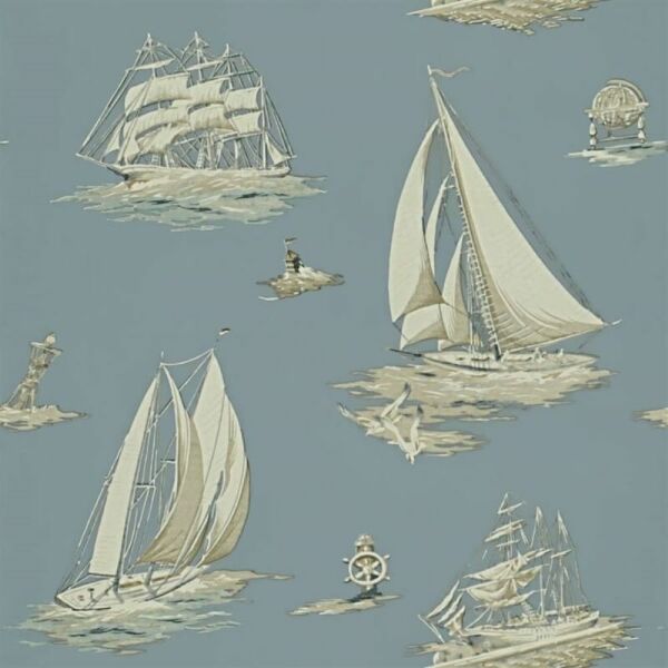 Ralph Lauren Paskalya Tekneleri Mavi Duvar Kağıdı