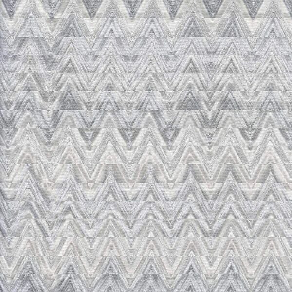 Missoni Home Zig Zag Gri Beyaz Duvar Kağıdı