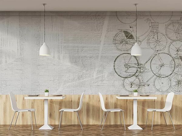Karakalem Çizim Bisikletler Duvar Kağıdı