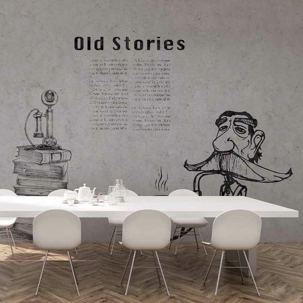 Karakalem Çizim Old Stories Duvar Kağıdı