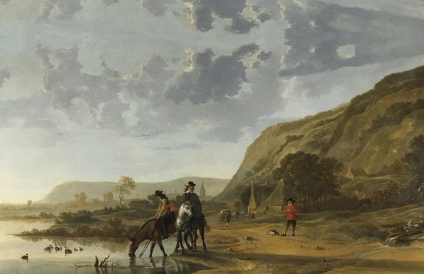 İngiliz Atları Dinlenirken Dağın Kenarında Duvar Kağıdı