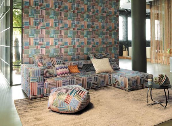 Missoni Home Patchwork Fırça Darbeli Dokulu Duvar Kağıdı