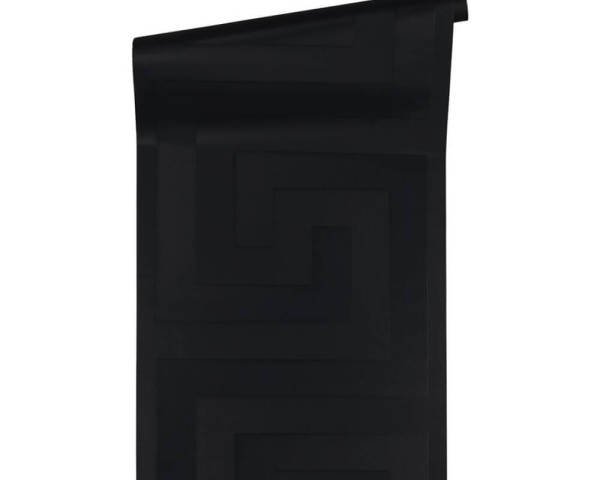 Versace Greek Key Stripe Siyah Duvar Kağıdı