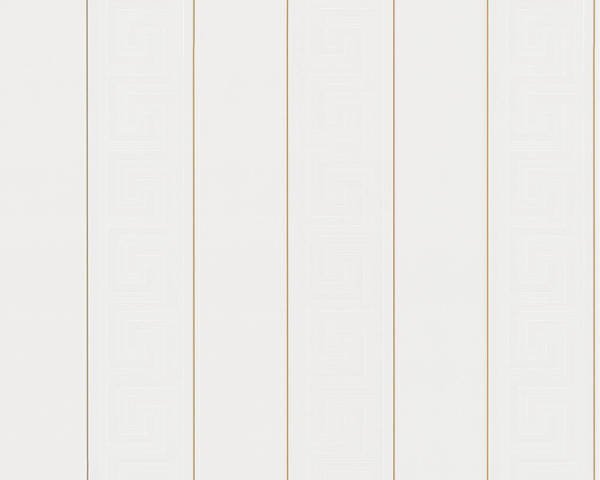 Versace Greek Key Stripe Krem Duvar Kağıdı