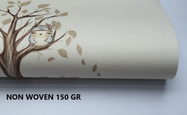 Pembe Zeminde Kuşlar Sakura Ağacı Duvar Kağıdı