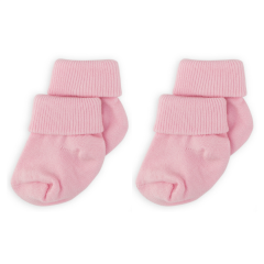 Novibaby 2'li Bambu Bebek Çorap I Baby Pink I 0-6 ay I Pembe Yenidoğan Bebek Çorabı