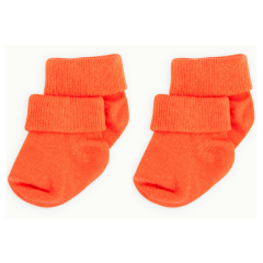 Novibaby 2'li Bambu Bebek Çorap I Orange I 0-6 ay I Turuncu Yenidoğan Bebek Çorabı