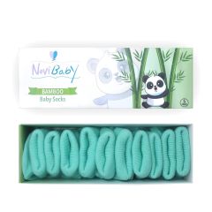 Novibaby 5'li Bambu Bebek Çorap I Sea Green I 0-6 ay I Yenidoğan Kız Erkek Bebek Çorabı