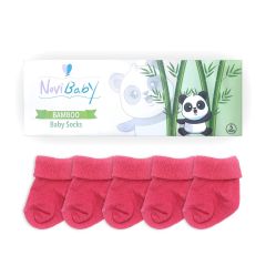 Novibaby 5'li Bambu Bebek Çorap I Candy I 0-6 ay I Yenidoğan Kız Erkek Bebek Çorabı