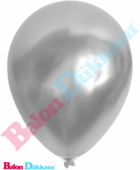 12 inch Metalik Gümüş Balon