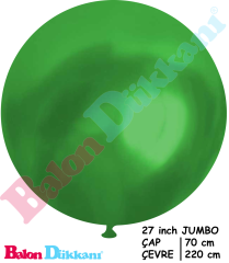 27 inch Jumbo Balon Metalik Yeşil Balon