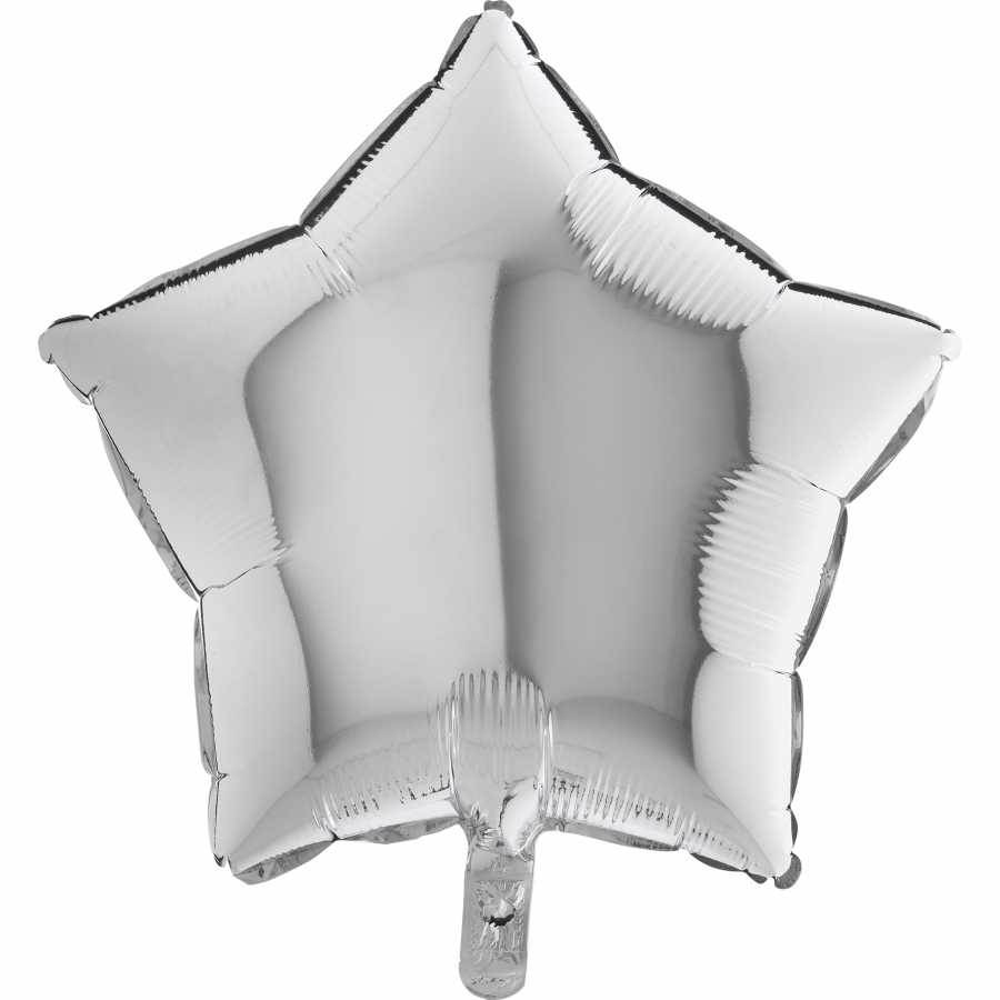 18 inch 46 cm Gümüş Yıldız Folyo Balon