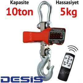 Desis OCS-A Dijital Vinç Baskülü - Hassasiyet:5 kg. Max: 10 ton.