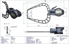 C450 Dijital Dış Çap Kanal Komparatörü 0-50 mm