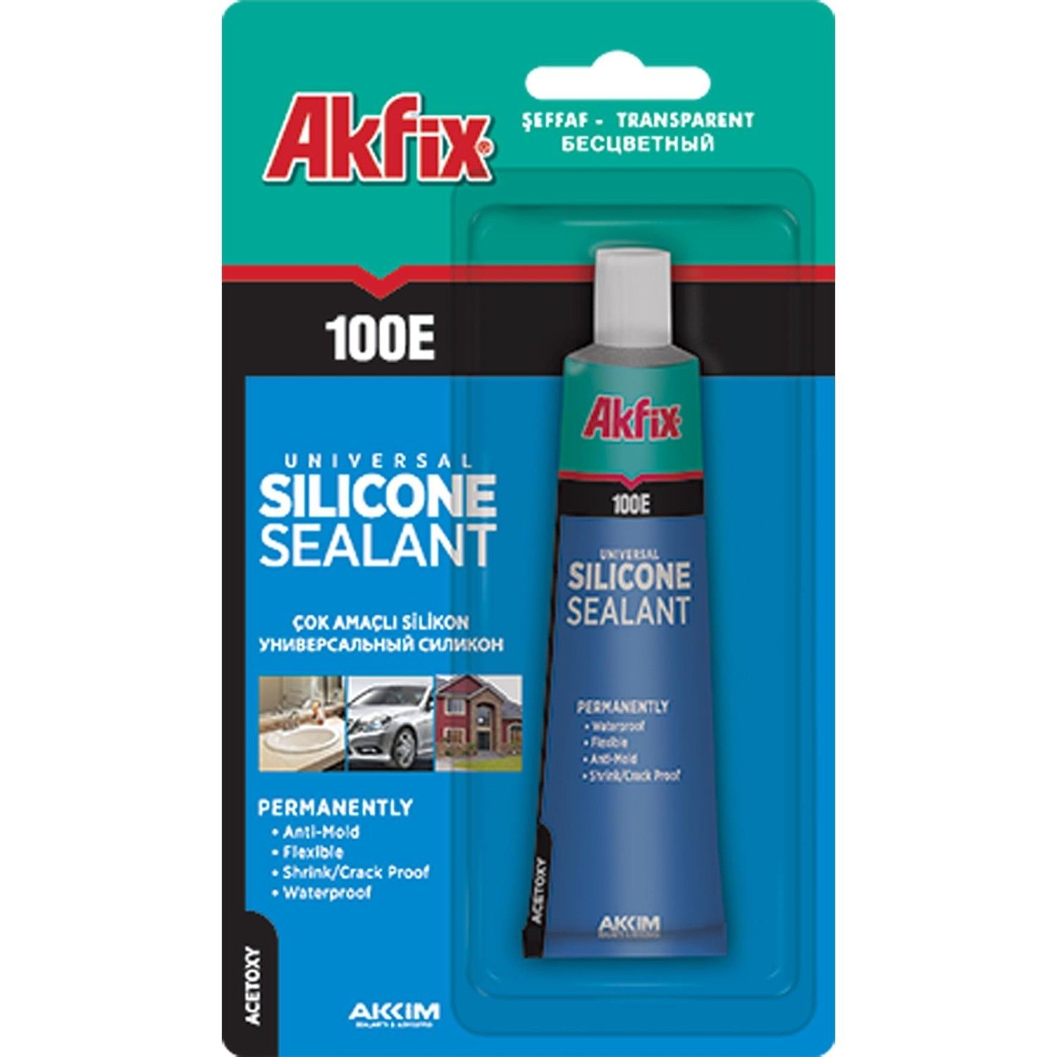 AKFİX Universal Silikon Beyaz Tüp 50 Ml.