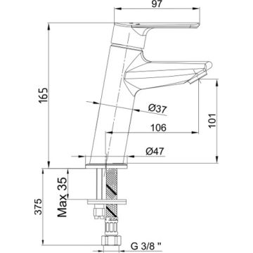 ECA LİA LAVABO  BATARYASI  106 mm