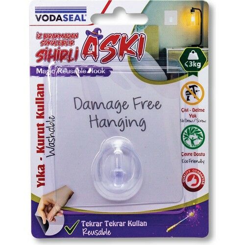 VODASEAL Şeffaf Sökülebilir Kare Askı