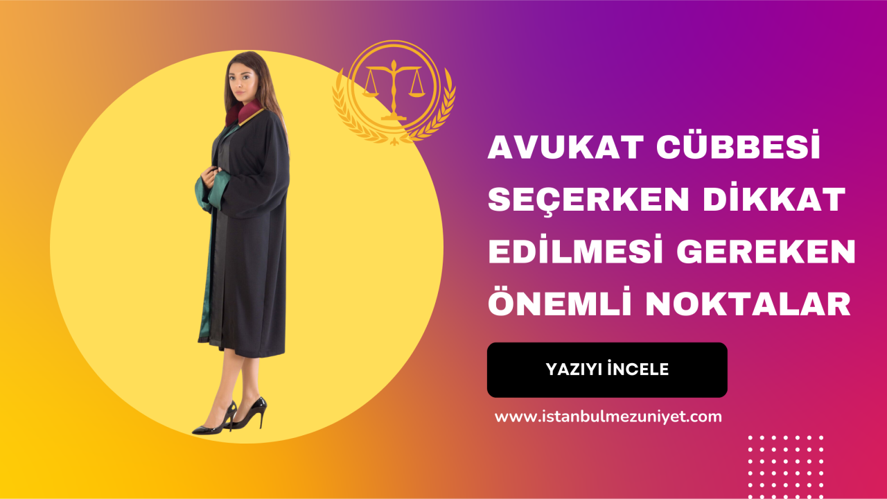 Avukat Cübbesi Seçerken Dikkat Edilmesi Gereken Noktalar
