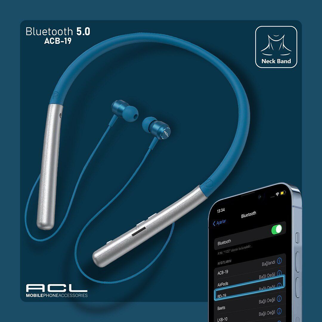 ACL ABC-19 Neckband Siyah Bluetooth Kulaklık