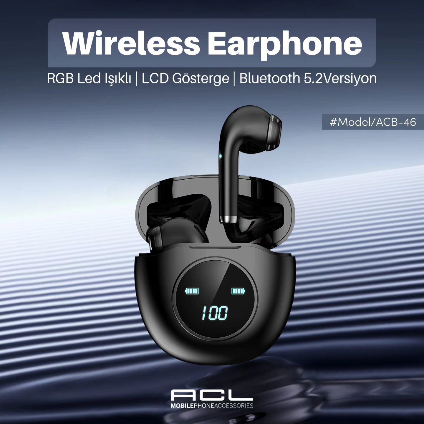 ACB-46 ENC/LCD Göstergeli Oyuncu Bluetooth Kulaklık