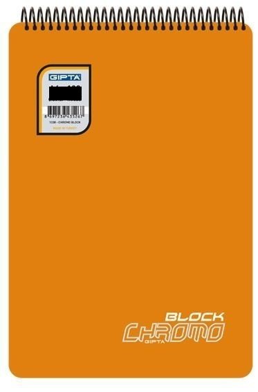 Gıpta Chromo A5 80 yp  Kareli Spiralli Pp Kapak Bloknot