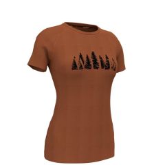 Woolnat Merino Yün Wild Baskılı Kısa Kol Kadın Tshirt