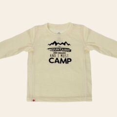 Woolnat Merino Yün Camp Jr. Uzun Kollu Tshirt