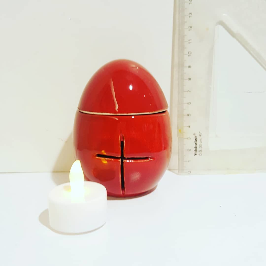 Paskalya Yumurtası Kırmızı Küçük Boy