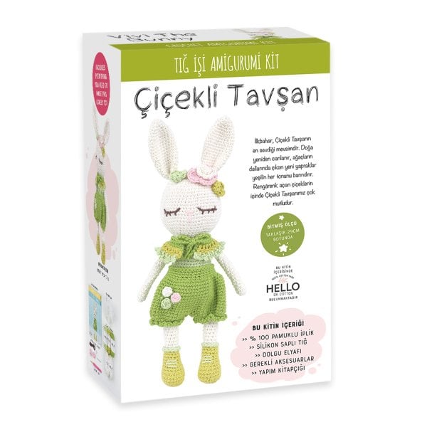 Amigurumi Seti - Çiçekli Tavşan SCF15